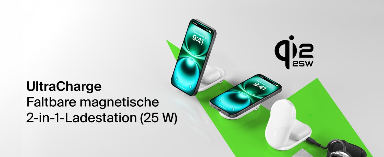 Belkin Wireless Charger mit QI2 (2-in-1) Weiß