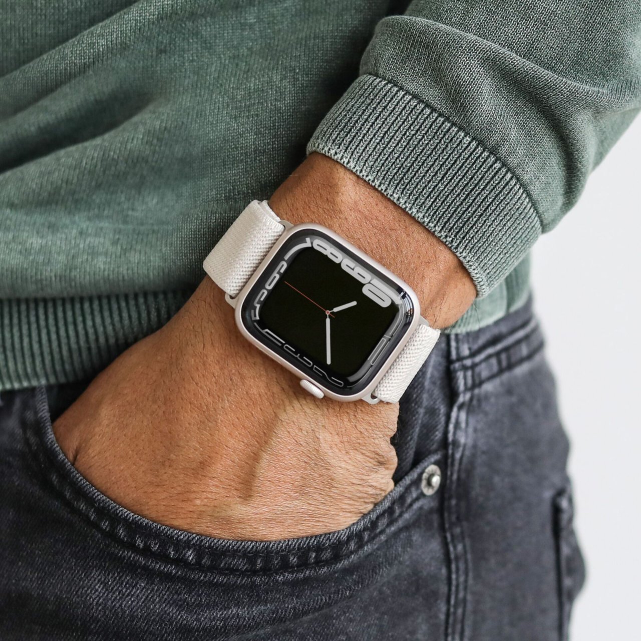 Vonmählen Classic Loop für Apple Watch Cream/Natur 42 (Series 1/2/3)/44/45/46/49mm Nylon