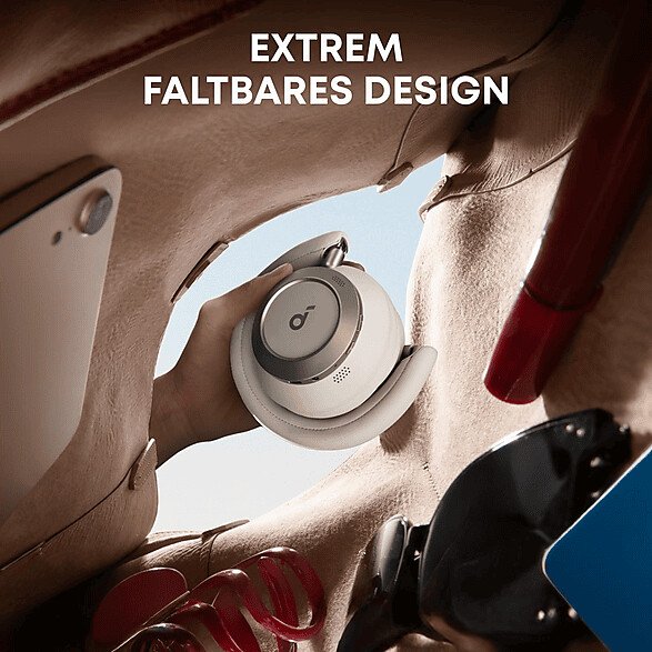 Soundcore Space One Pro faltbare Over-Ear Kopfhörer Weiß Over-Ear Kabellos