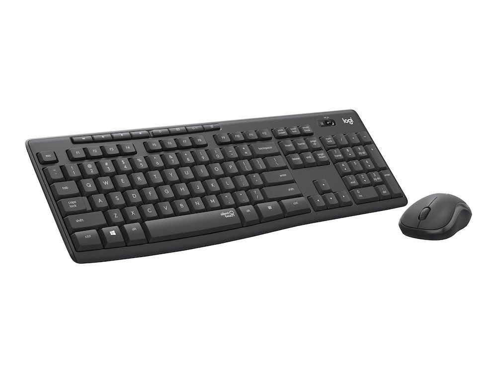 Logitech MK295 Silent Tastatur & Maus Set Grafit Deutsch Kabellos via USB