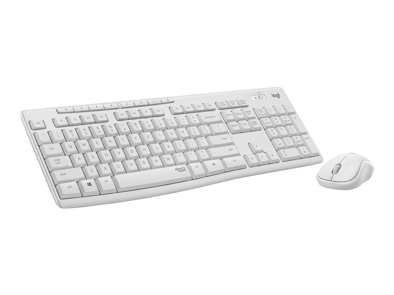 Logitech MK295 Silent Tastatur & Maus Set Weiß Schweiz Kabellos via USB
