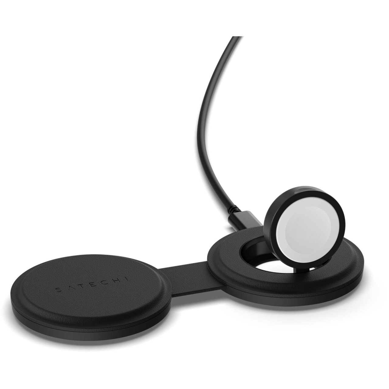 Satechi OntheGo Wireless Charger mit QI2 Schwarz 15W 2 in 1