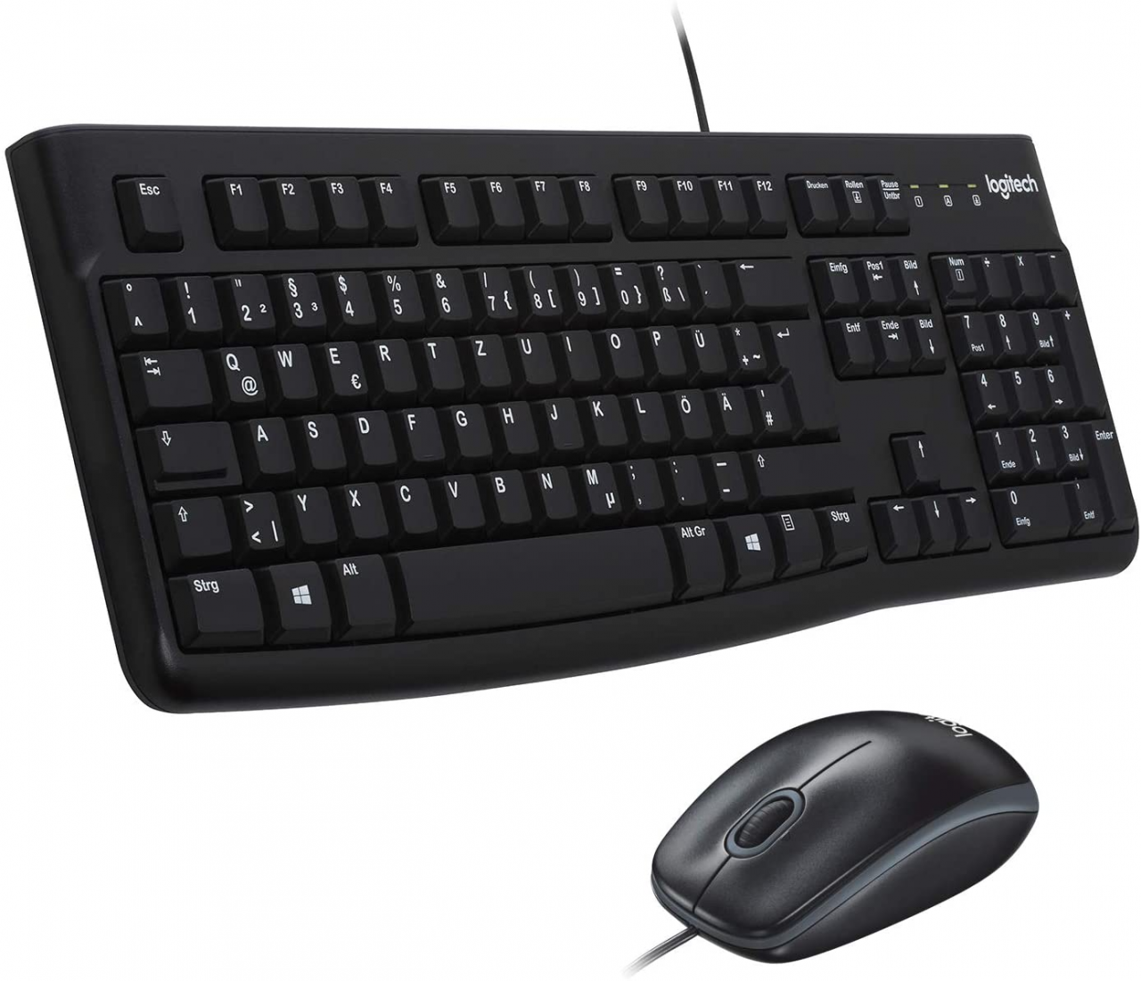 Logitech Desktop MK120 Combo Schwarz Deutsch Kabelgebunden