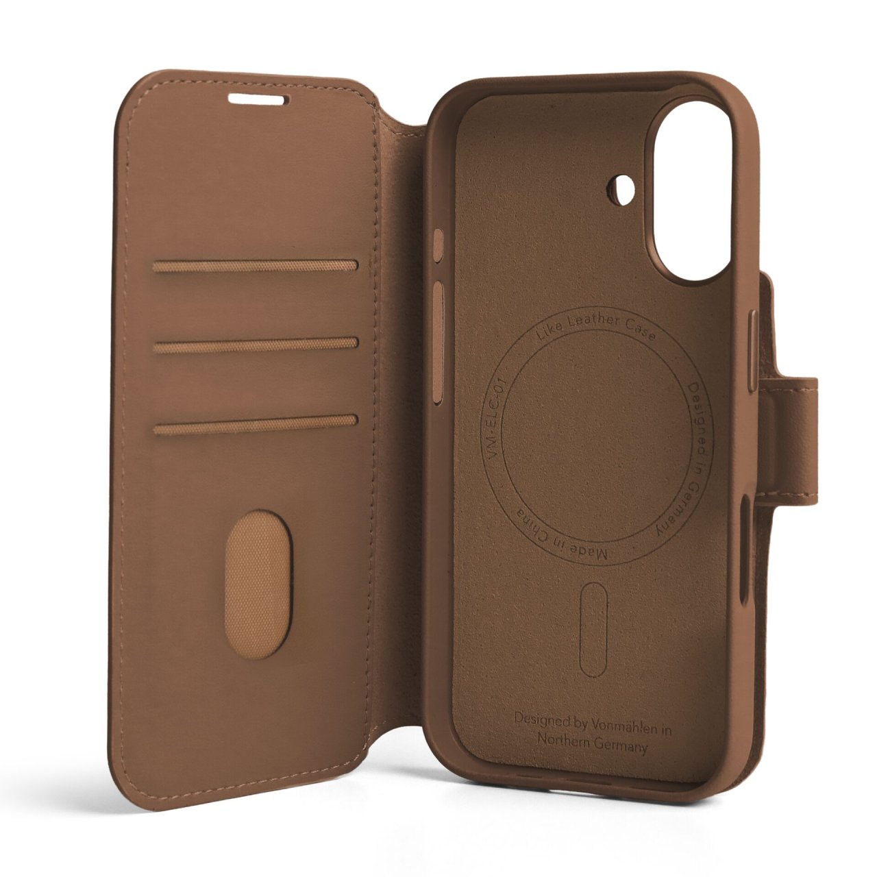 Vonmählen Vegan Leder Folio für iPhone 17 Braun iPhone 17 Lederimitat