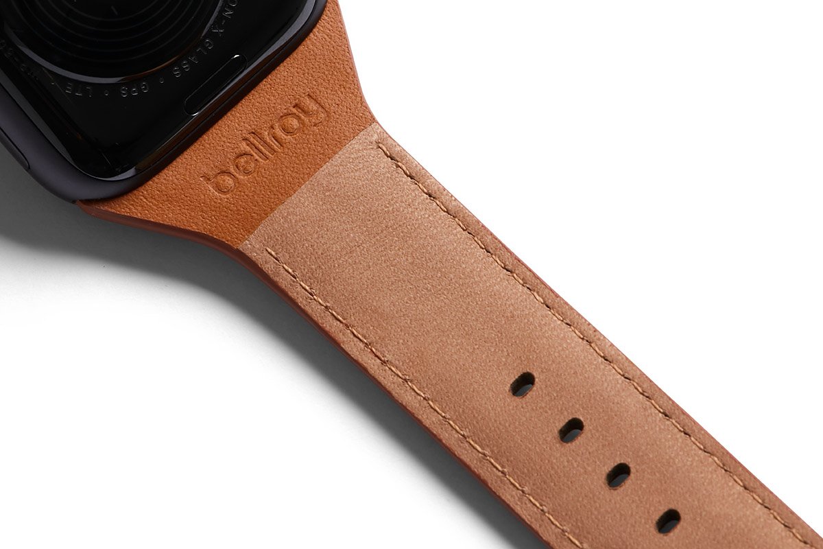 Bellroy Classic Leder Armband für Apple Watch Braun 44mm 45mm 49mm 46mm 42mm (Series 1/2/3)