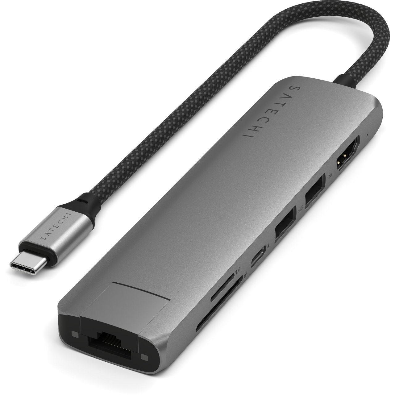 Satechi USB-C Slim Multi-Port Hub (7 in 1) Space Grau USB-C 100W 7 in 1