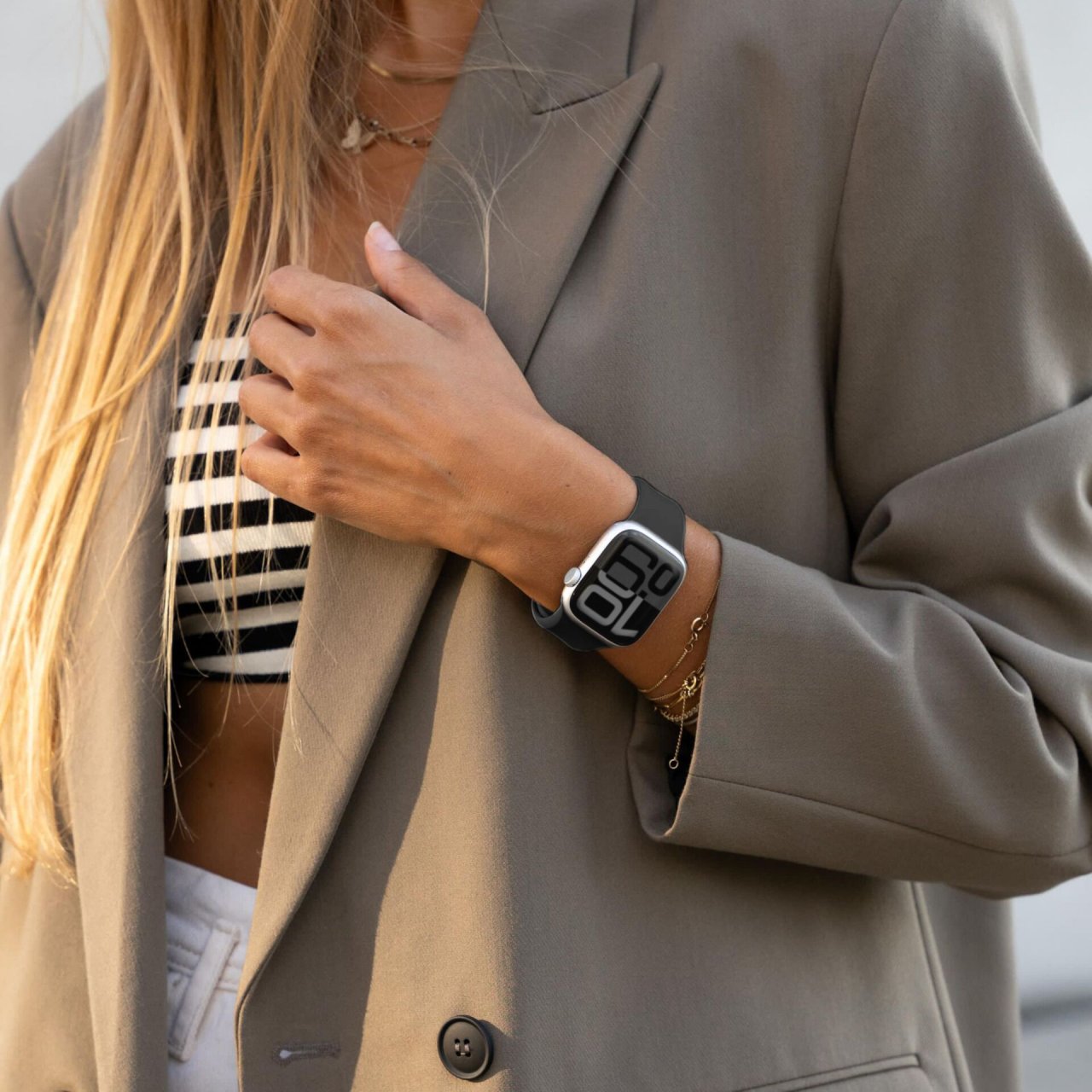 Vonmählen Classic Band für Apple Watch Schwarz 38/40/41/42mm (Series 10/11) Silikon