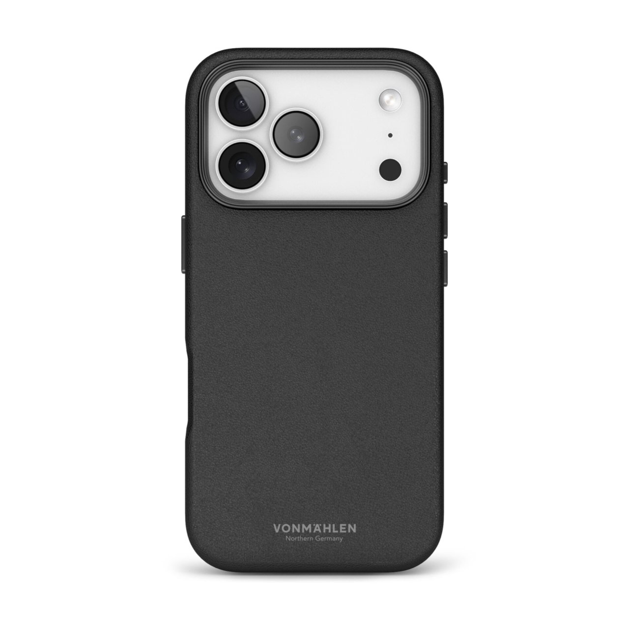 Vonmählen Vegan Leder Case für iPhone 17 Pro Max Schwarz iPhone 17 Pro Max Lederimitat