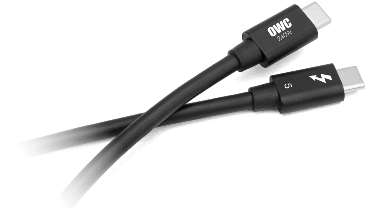OWC Thunderbolt 5 Kabel Schwarz Thunderbolt 5 auf Thunderbolt 5 1m