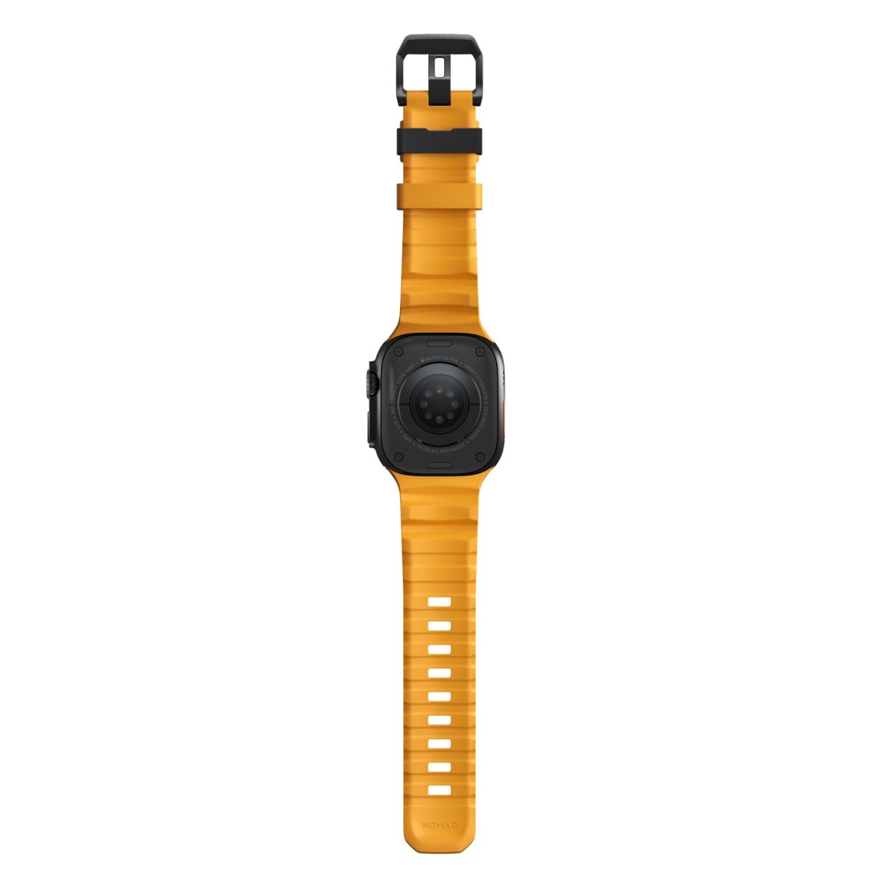Nomad Rocky Point Armband für Apple Watch 42 (Series 1/2/3)/44/45/46/49mm Gelb/Schwarz 42 (Series 1/2/3)/44/45/46/49mm Titanium
