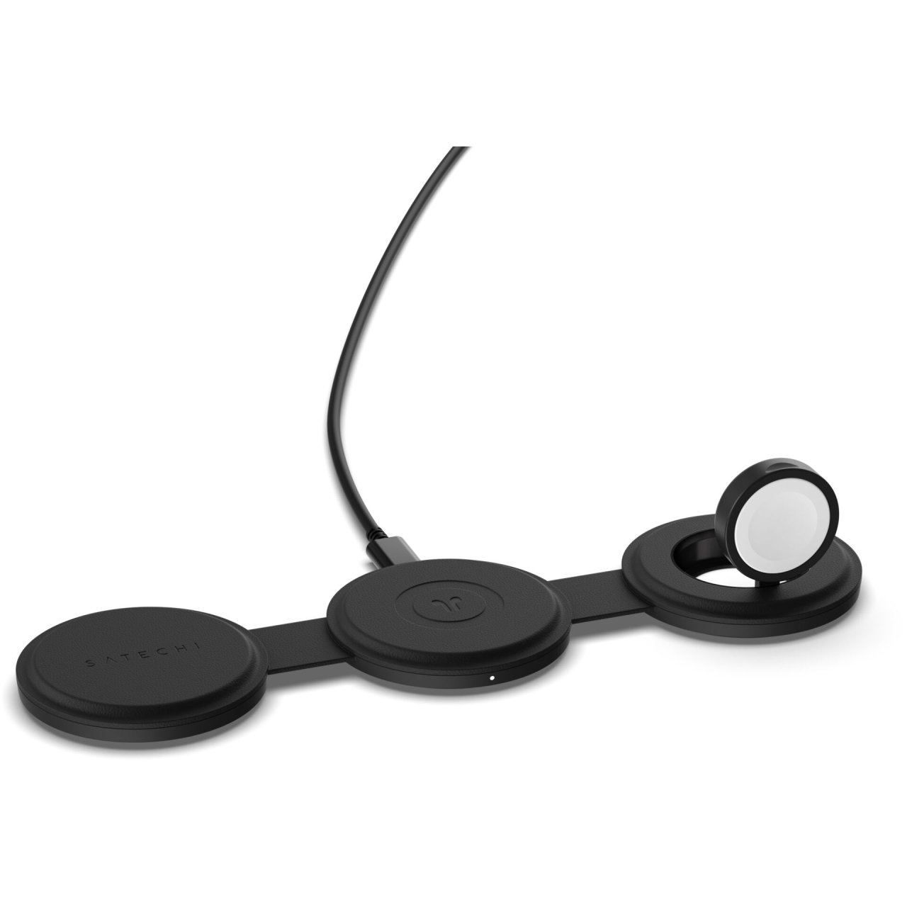 Satechi OntheGo Wireless Charger mit QI2 Schwarz 15W 3 in 1