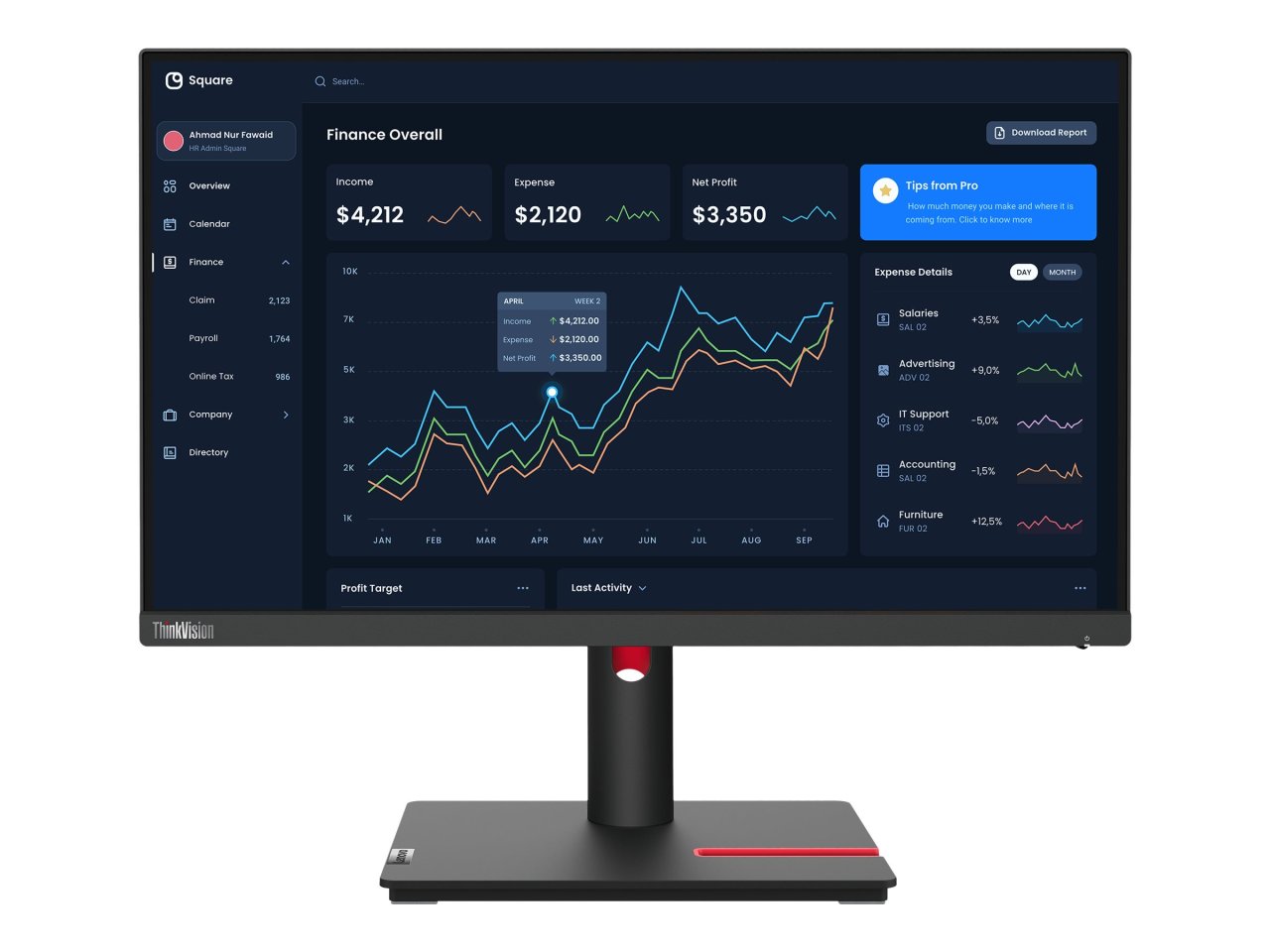 Lenovo ThinkVision T22i-30 21,5" LED Monitor