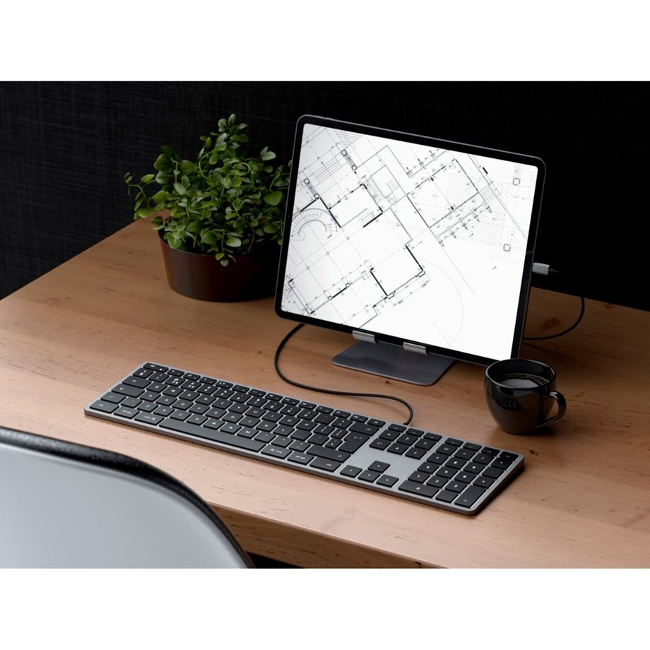 Satechi Slim X3 Bluetooth Tastatur Schwarz/Grau Schweiz Bluetooth