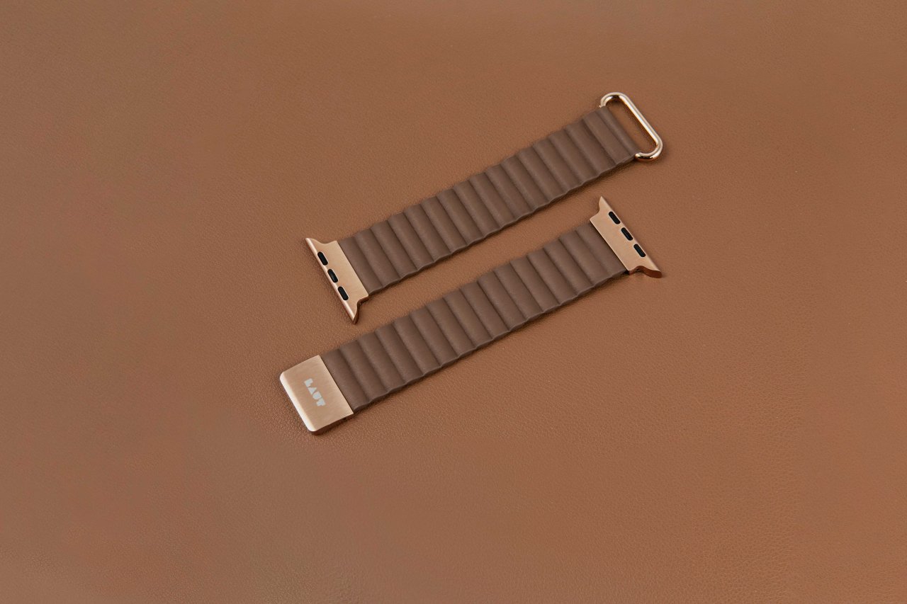 LAUT Novi Luxe Loop Armband Braun 38mm 40mm 41mm 42mm (Series 10) Lederimitat