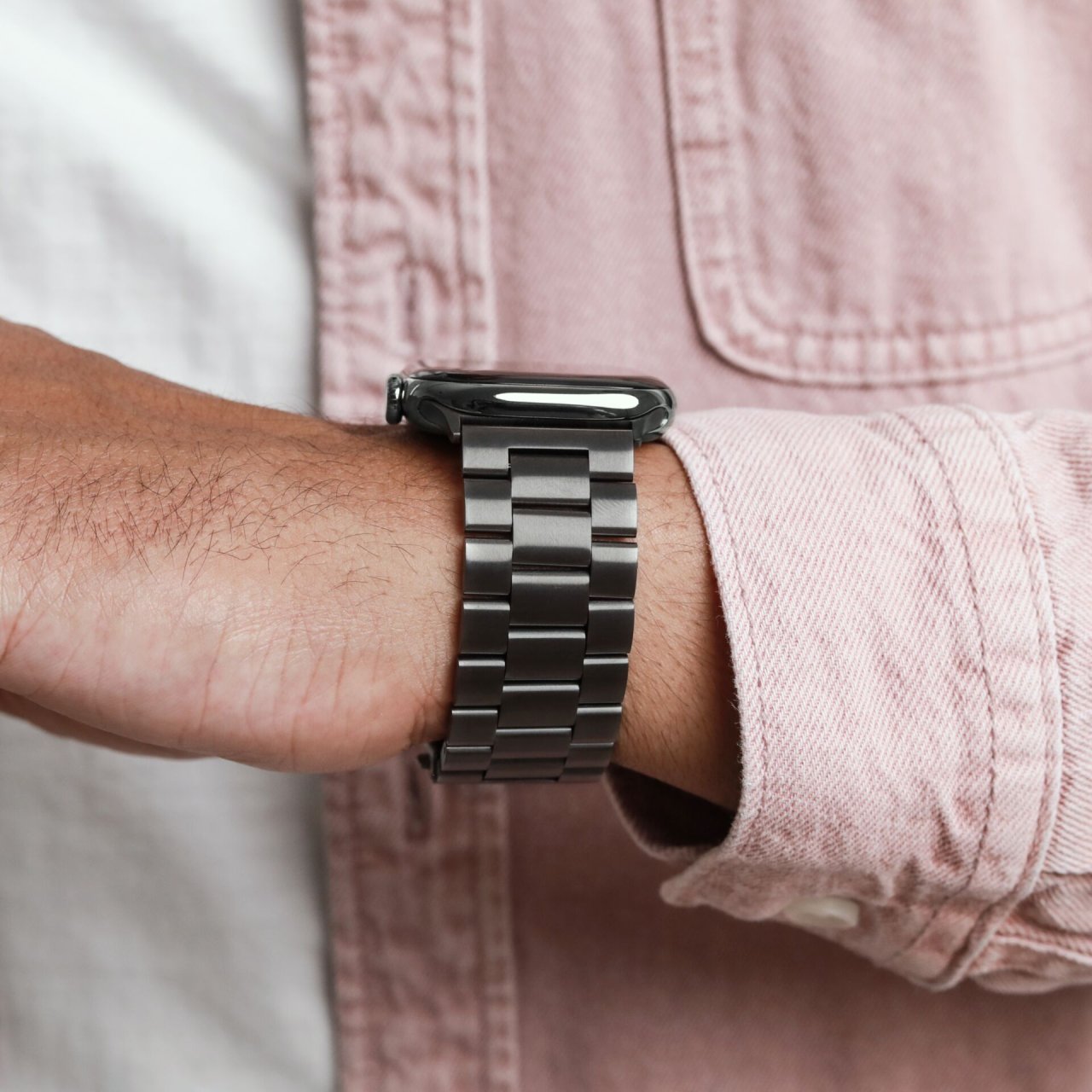 Vonmählen Link Band 2 für Apple Watch Granitgrau 38/40/41/42mm (Series 10/11) Edelstahl