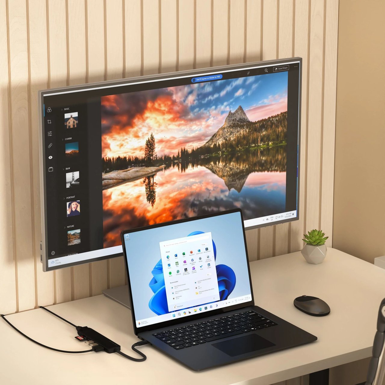 Satechi USB-C Slim Multi-Port Hub (7 in 1) Schwarz USB-C 100W 7 in 1