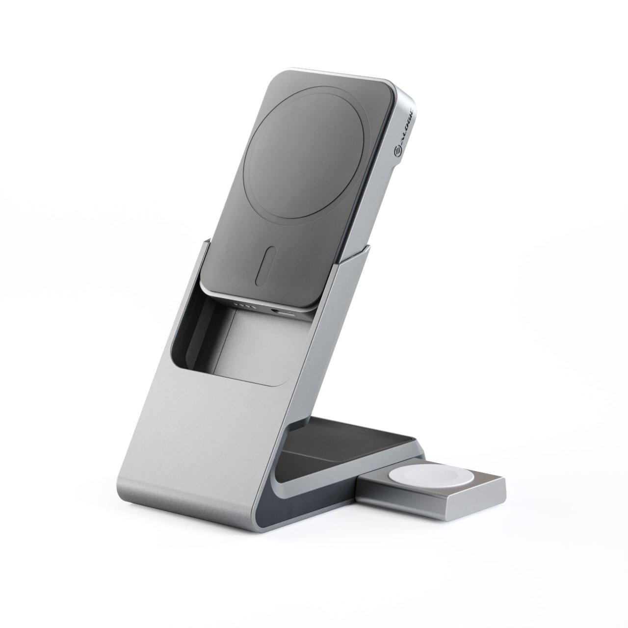 Alogic Matrix+ MagSafe Charger & Powerbank Grau USB-C MagSafe Apple Watch 15W 5.000mAh 3 in 1