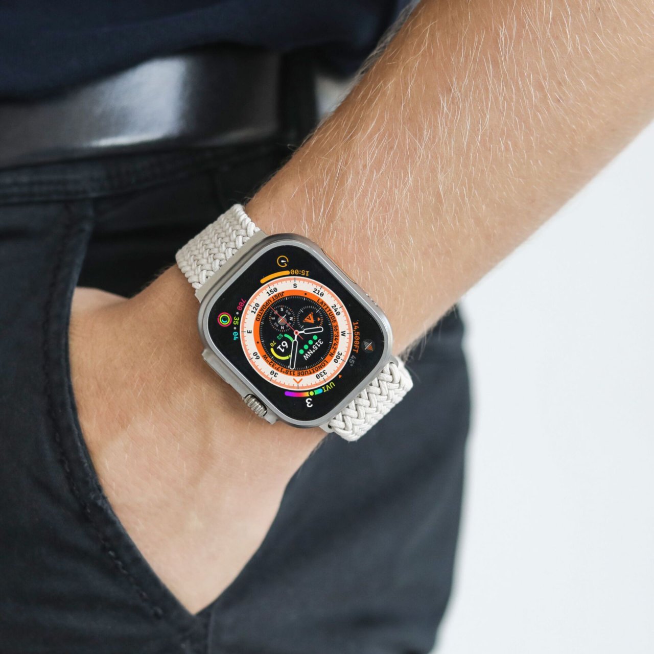 Vonmählen Woven Loop für Apple Watch Cream/Natur 38/40/41/42mm (Series 10/11) Nylon