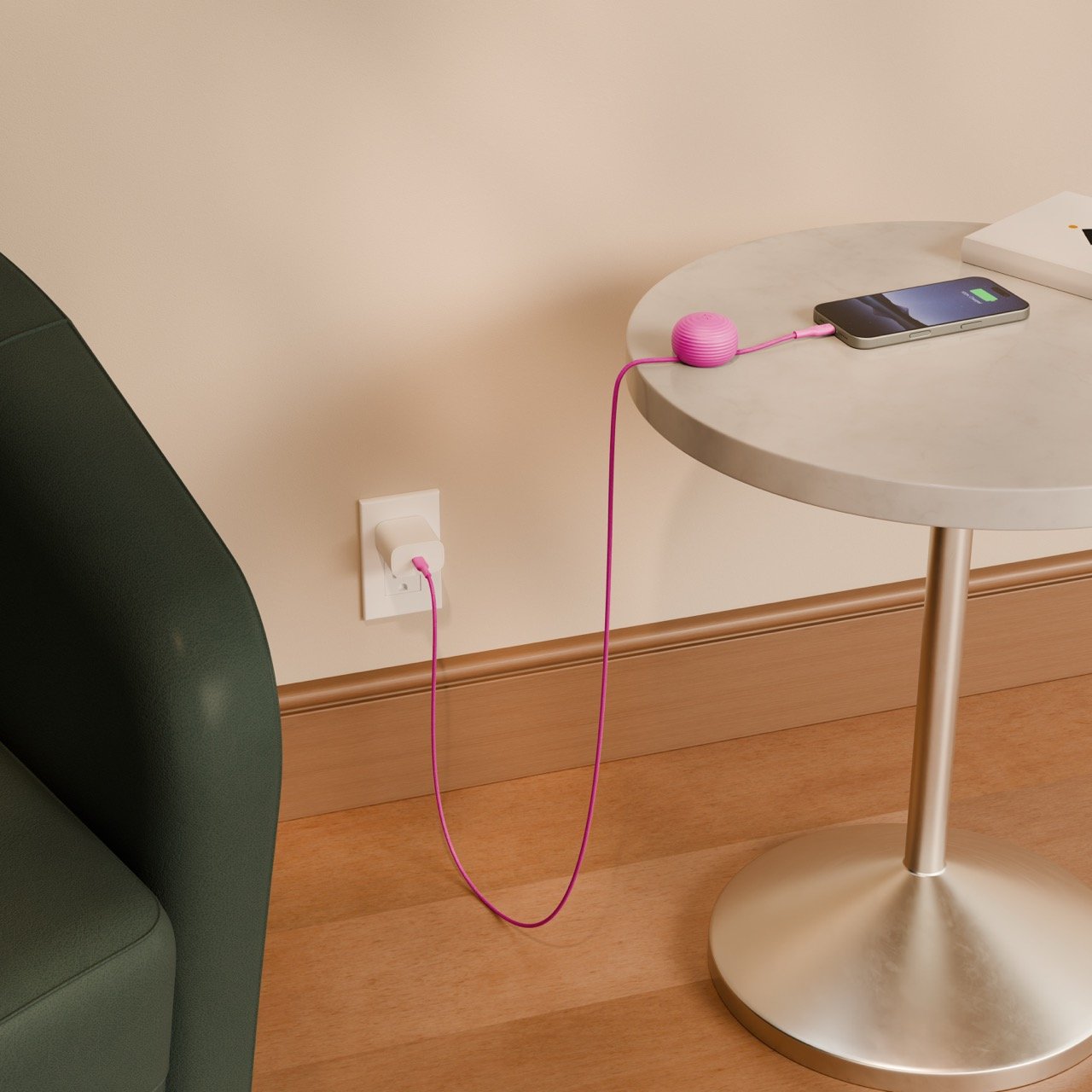 Twelve South CableStay USB-C Kabel Fuchsia 1,5m 60W