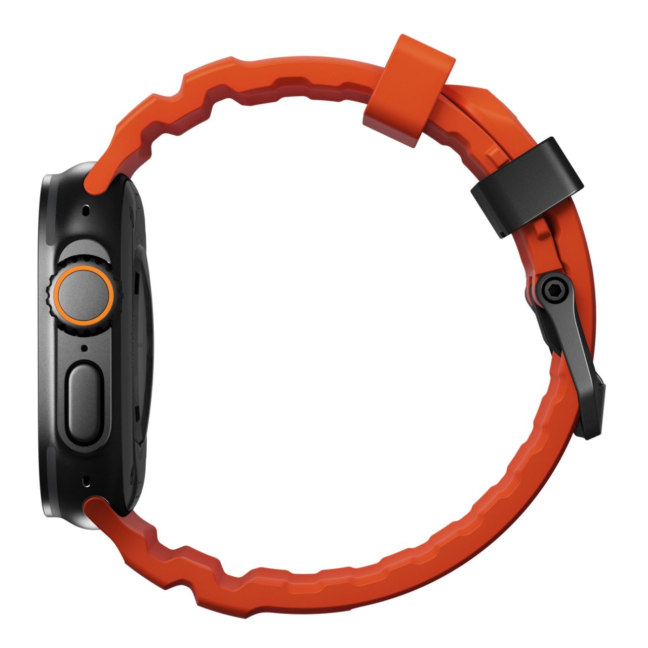 Nomad Rocky Point Armband für Apple Watch 42 (Series 1/2/3)/44/45/46/49mm Rot/Schwarz 42 (Series 1/2/3)/44/45/46/49mm Titanium
