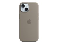 Apple iPhone 15 Silikon Case mit MagSafe Tonbraun