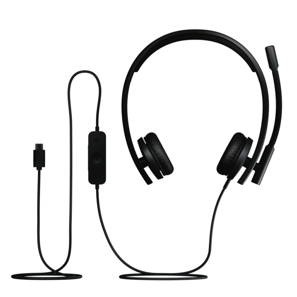 Logitech H570e (Teams-Version), Stereo Headset, On-Ear, USB-C, kabelgebunden, Schwarz