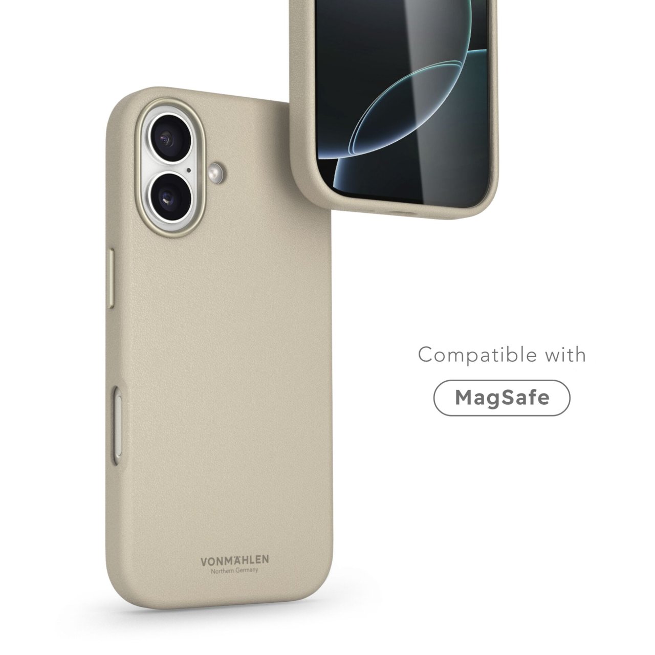 Vonmählen Vegan Leder Case für iPhone 17 Cream iPhone 17 Lederimitat