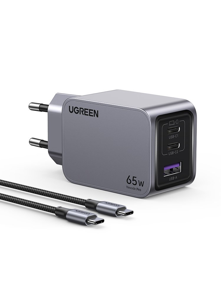 UGREEN 65W Nexode Pro GaN Power Adapter mit USB-C Kabel