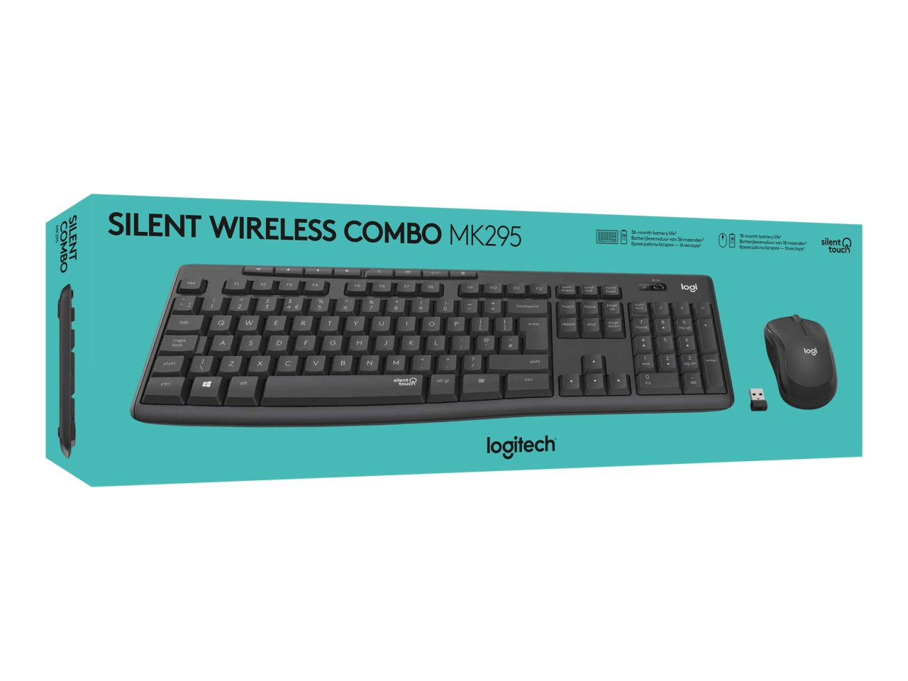 Logitech MK295 Silent Tastatur & Maus Set Grafit Schweiz Kabellos via USB